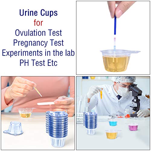 200 Pieces Urine Cups Plastic Urine Collection Cups Disposable Urine Specimen...