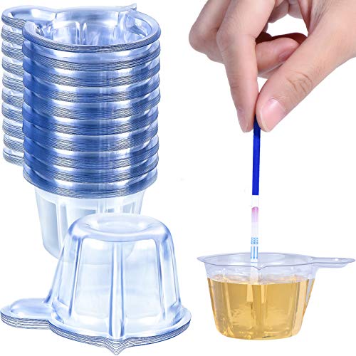 200 Pieces Urine Cups Plastic Urine Collection Cups Disposable Urine Specimen...