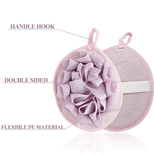6 Pieces Bath Shower Loofah Pouf Sponge Mesh Pouf Shower Ball Exfoliating Bod...