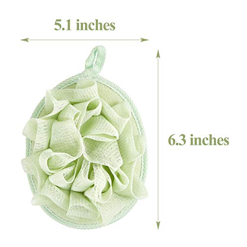 6 Pieces Bath Shower Loofah Pouf Sponge Mesh Pouf Shower Ball Exfoliating Bod...