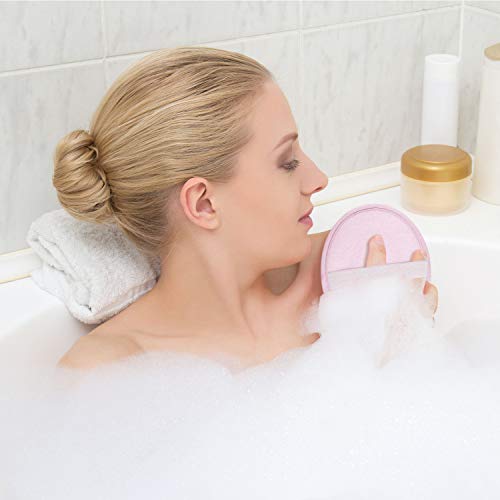 6 Pieces Bath Shower Loofah Pouf Sponge Mesh Pouf Shower Ball Exfoliating Bod...