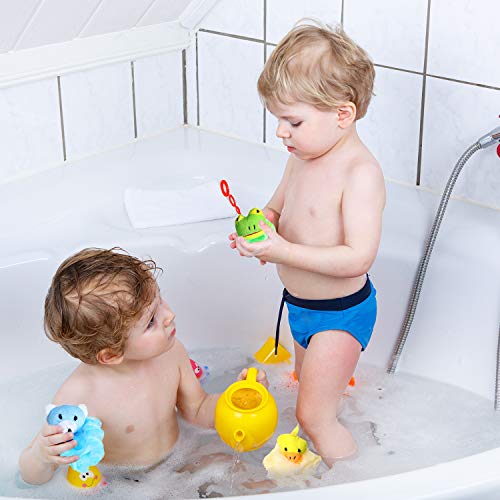 8 Pieces Bath Sponges Animal Kids Loofah Bath Pouf Mesh Animal Toy Bath Spong...