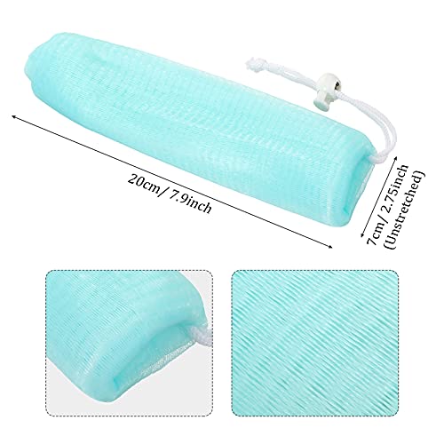 Exfoliating Mesh Soap Pouch Mesh Soap Saver Bag Bubble Foam Net for Body Faci...