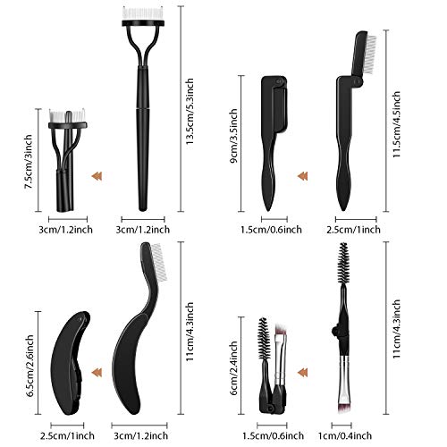 Folding Eyebrow Comb Eyelash Separator Eyebrow Eyelash Grooming Brush for Mak...