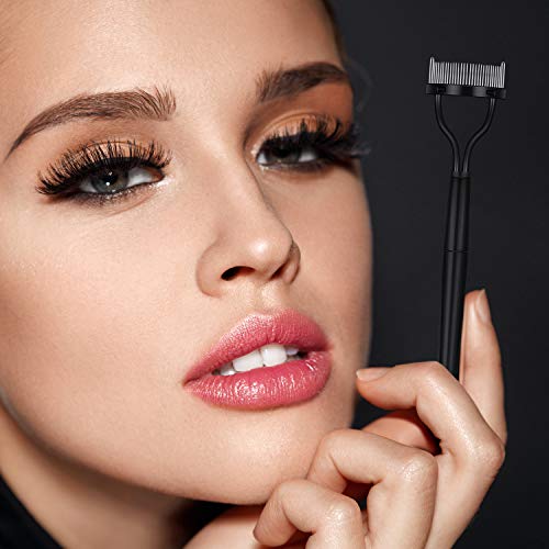 Folding Eyebrow Comb Eyelash Separator Eyebrow Eyelash Grooming Brush for Mak...