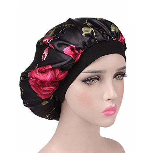 3 Packs Soft Satin Sleeping Cap Salon Bonnet Night Hat Hair Loss Chemo Caps f...