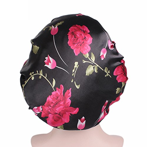3 Packs Soft Satin Sleeping Cap Salon Bonnet Night Hat Hair Loss Chemo Caps f...
