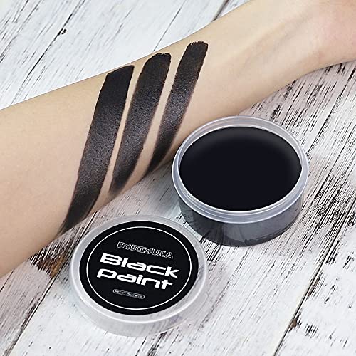 BOBISUKA Black Face and Body Paint,Professional Oil Based Cream Paint Palette...