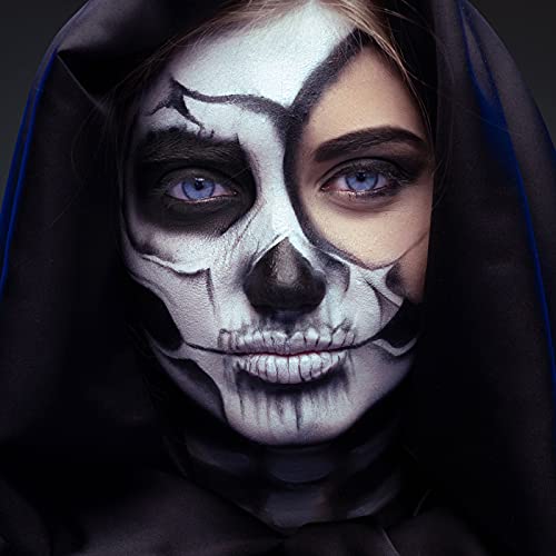 BOBISUKA Black Face and Body Paint,Professional Oil Based Cream Paint Palette...