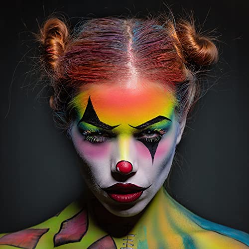 BOBISUKA Blank in the Dark Black + White Oil Face Body Paint Set, Large Capac...