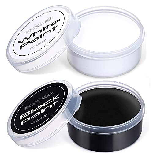 BOBISUKA Blank in the Dark Black + White Oil Face Body Paint Set, Large Capac...
