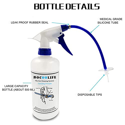 BOCOOLIFE Earwax Removal Kit,Earwax Cleaner System-Ear Wax Washer,Ear Basin,3...