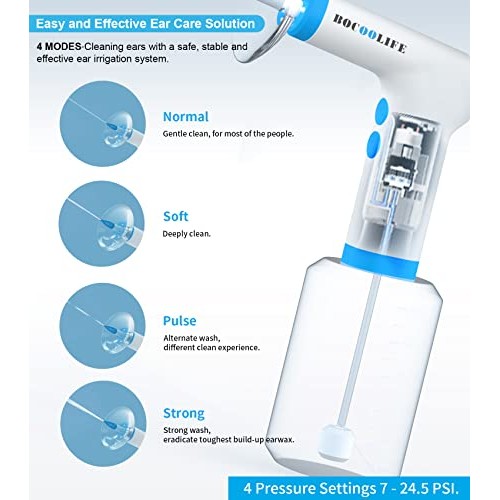BOCOOLIFE Electric Earwax Removal Ear Irrigation System - Electric Ear Irriga...