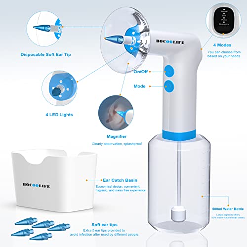 BOCOOLIFE Electric Earwax Removal Ear Irrigation System - Electric Ear Irriga...