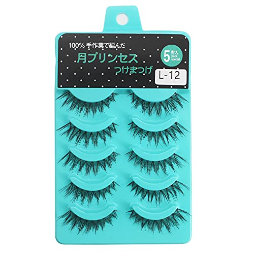 Scala 5 Pairs Natural short Cross False Eyelashes Daily fashion fake eye Lash...