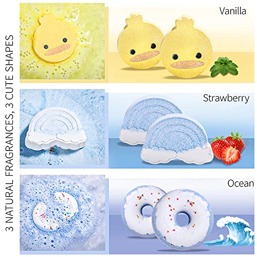 Bath Bombs for Kids, Bath Bombs Gift Set, Body & Earth Bath Bomb Set for Girl...