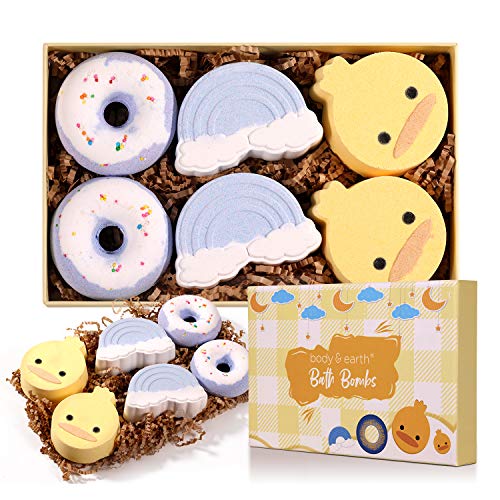 Bath Bombs for Kids, Bath Bombs Gift Set, Body & Earth Bath Bomb Set for Girl...