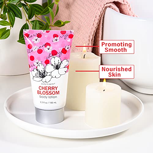 Bath Spa Gift Set for Women, Luxurious 4 Piece Bath and Body Works with Cherr...