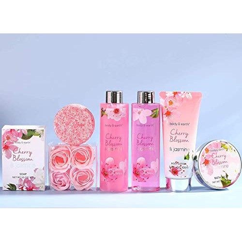 Gift Basket for Women - Spa Gift Baskets Body&Earth 8 Pcs Women Bath Sets wit...