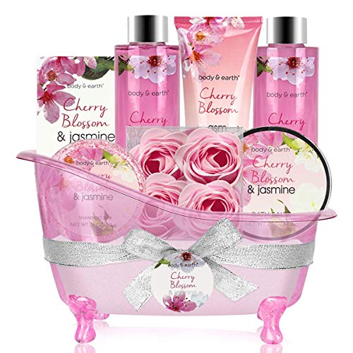 Gift Basket for Women - Spa Gift Baskets Body&Earth 8 Pcs Women Bath Sets wit...