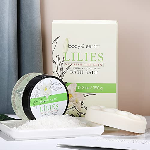Gift Baskets for Women, Body & Earth Spa Basket Gifts for Women, Lily 10pc Sp...