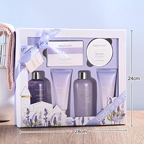 Gift Box for Women - Bath and Body Gifts for Women, Body & Earth Luxurious 6 ...