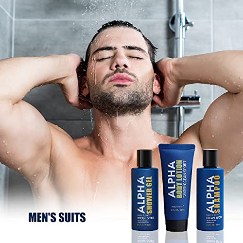 Gift Set for Men, Bath Set for Men, Holiday Gift Set with Fresh Ocean Scent, ...