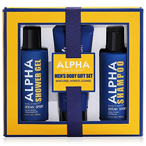 Gift Set for Men, Bath Set for Men, Holiday Gift Set with Fresh Ocean Scent, ...