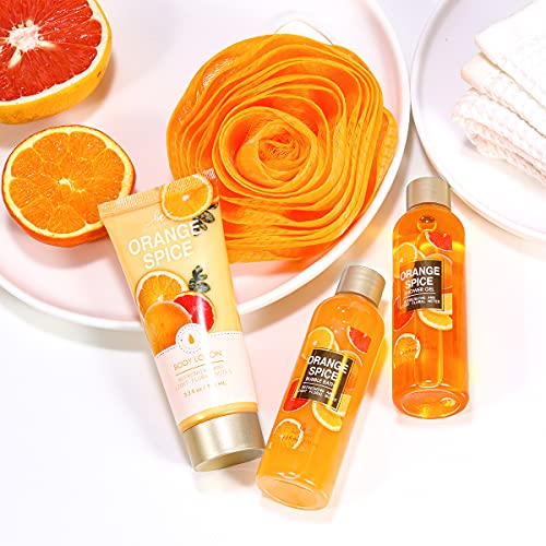 Gift Set for Women, Body & Earth 4 Pcs Spa Kit with Orange Spice,Include Show...