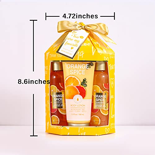 Gift Set for Women, Body & Earth 4 Pcs Spa Kit with Orange Spice,Include Show...