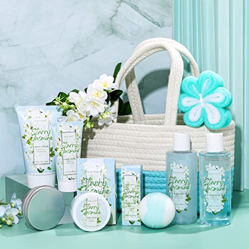 Gift Set for Women - Spa Gift Baskets for women Body & Earth 11 Pcs Jasmine S...