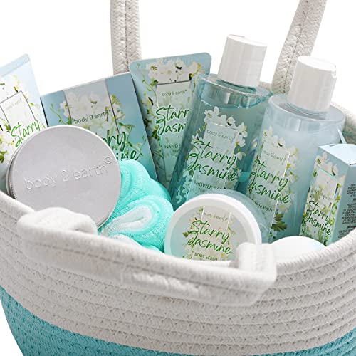 Gift Set for Women - Spa Gift Baskets for women Body & Earth 11 Pcs Jasmine S...