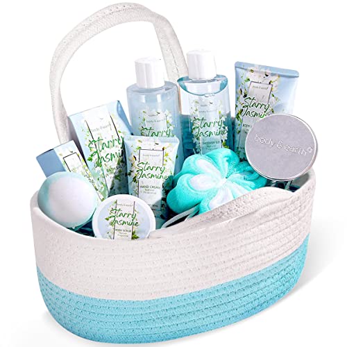 Gift Set for Women - Spa Gift Baskets for women Body & Earth 11 Pcs Jasmine S...