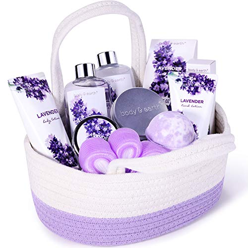 Gifts for Women - Gift Basket for women, Body & Earth Lavender Scented Women ...