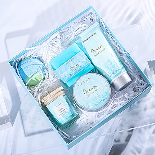 Spa Gifts for Women, Bath and Body Set with Ocean Scented Spa Gifts Box for H...