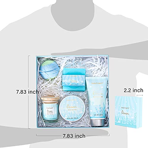 Spa Gifts for Women, Bath and Body Set with Ocean Scented Spa Gifts Box for H...