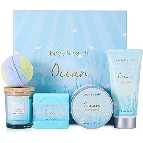 Spa Gifts for Women, Bath and Body Set with Ocean Scented Spa Gifts Box for H...