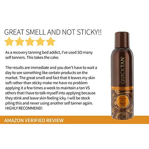 Body Drench Quick Tan Instant Self-Tanner, Bronzing Spray, Medium Dark, 6 oz