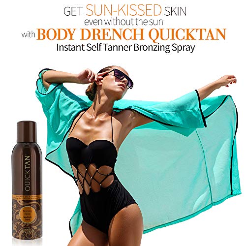 Body Drench Quick Tan Instant Self-Tanner, Bronzing Spray, Medium Dark, 6 oz