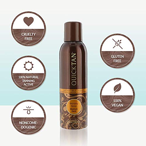 Body Drench Quick Tan Instant Self-Tanner, Bronzing Spray, Medium Dark, 6 oz