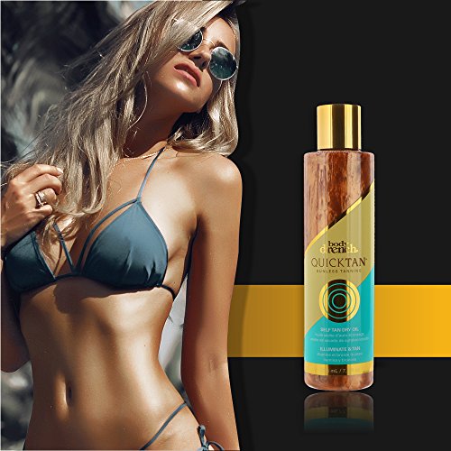 Body Drench Quick Tan Sunless Tanning Self Tan Dry Oil for Bronze Glowing Ski...