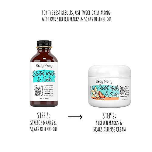 Body Merry Vanilla Orange Stretch Marks & Scars Defense Cream - Daily Scented...