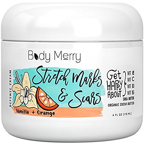 Body Merry Vanilla Orange Stretch Marks & Scars Defense Cream - Daily Scented...