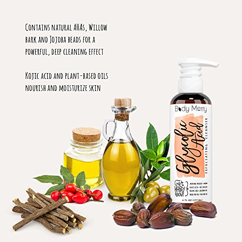 Glycolic Acid Exfoliating Facial Cleanser - Anti-Aging Face & Body Wash for W...