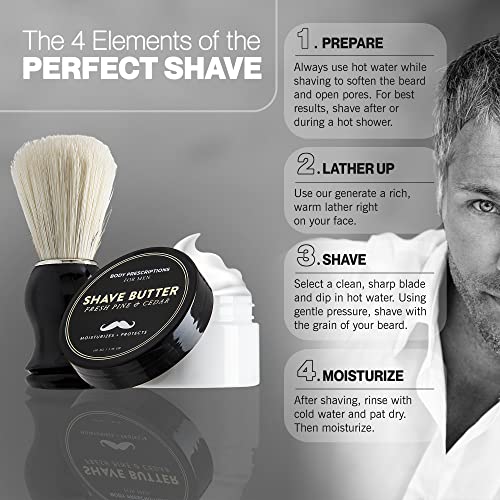 Body Prescriptions Men's Grooming Kit- Shaving Set for Men Including Fresh Pi...