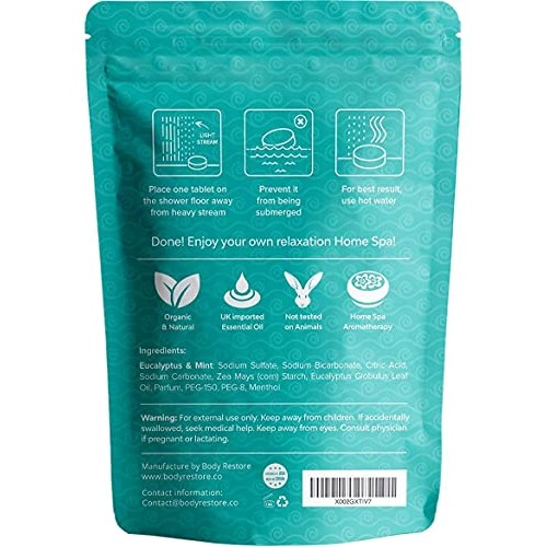 BodyRestore Shower Steamers (Pack of 15) Gifts for Women and Men - Eucalyptus...