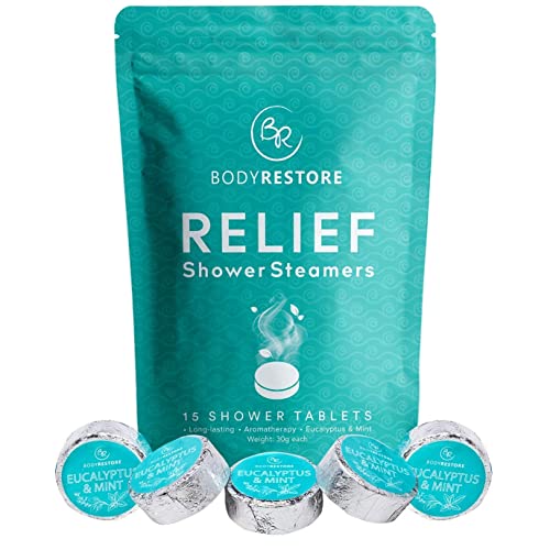 BodyRestore Shower Steamers (Pack of 15) Gifts for Women and Men - Eucalyptus...