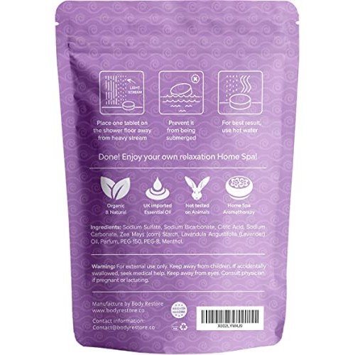 BodyRestore Shower Steamers (Pack of 15) Gifts for Women and Men - Lavender E...
