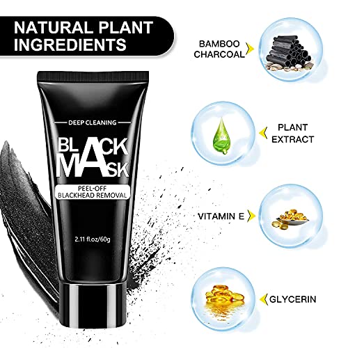 BodyBasics Blackhead Removing Peel Off Mask, Charcoal Face Mask for Deep Pore...