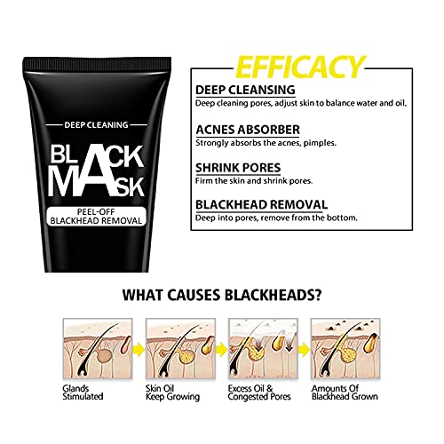 BodyBasics Blackhead Removing Peel Off Mask, Charcoal Face Mask for Deep Pore...